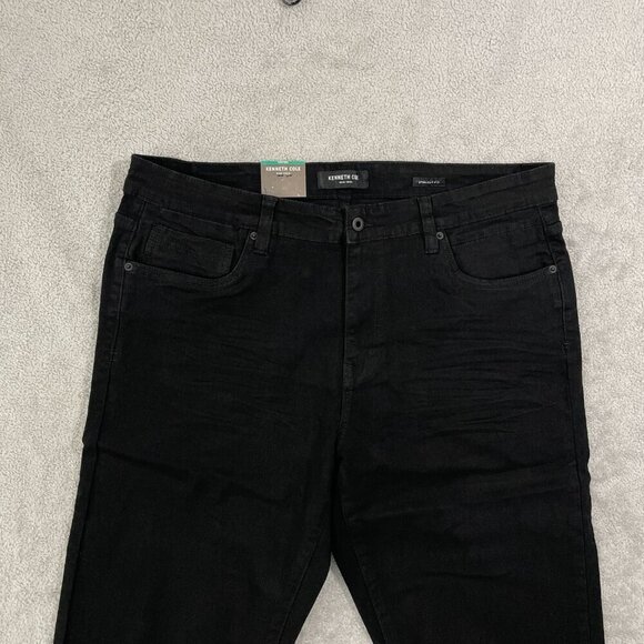 NEW Kenneth Cole Mens 38x34 Straight Fit Stretch Denim Jeans Black Cotton Blend - Picture 8 of 10